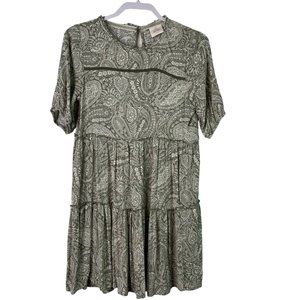 Knox Rose Dress Boho Western Cowgirl Rodeo Festival Paisley Print  S Pullover